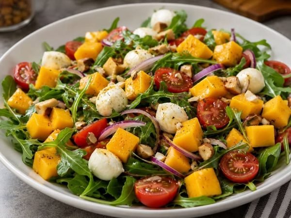 Salada natalina com manga