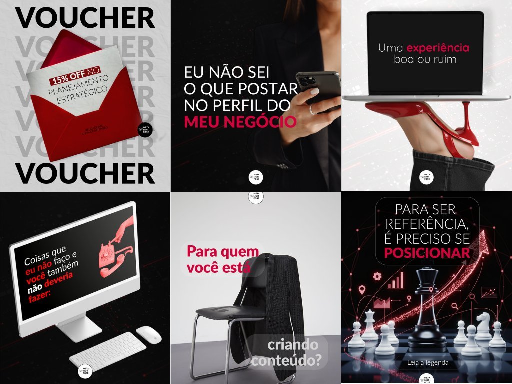 Design de posts para agência de marketing Metamorfose