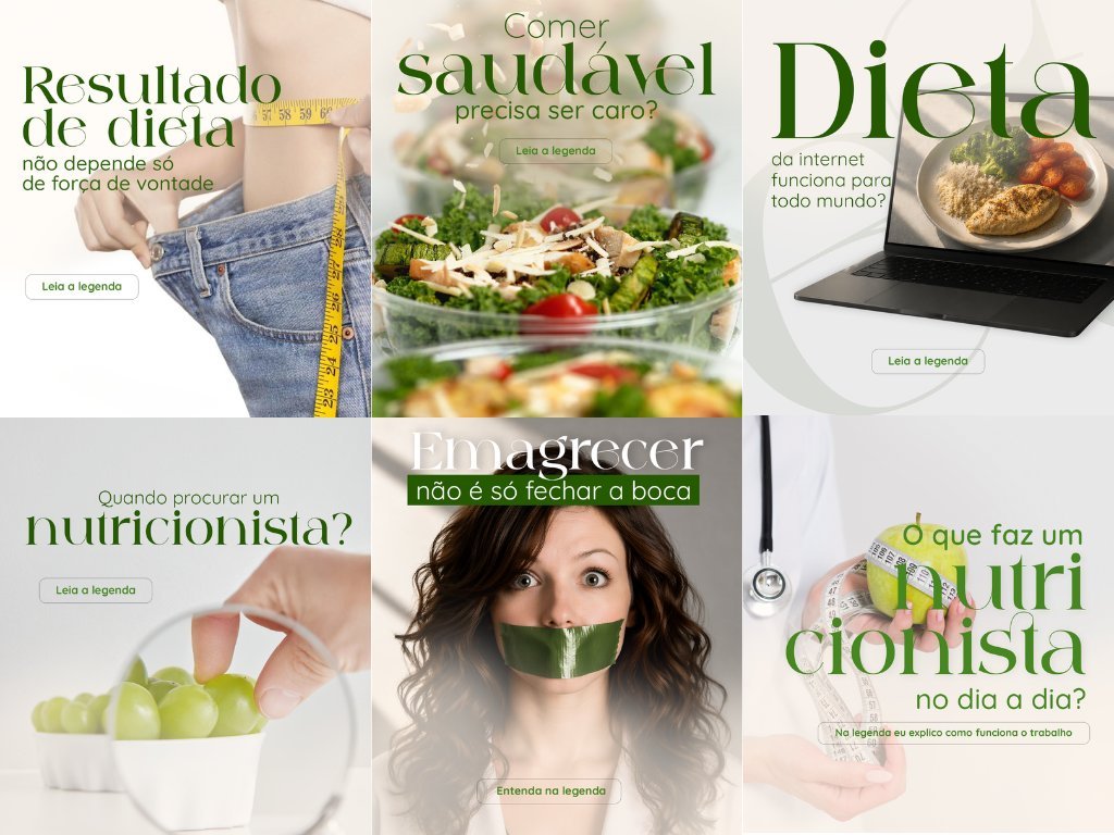 Design de posts para nutricionista